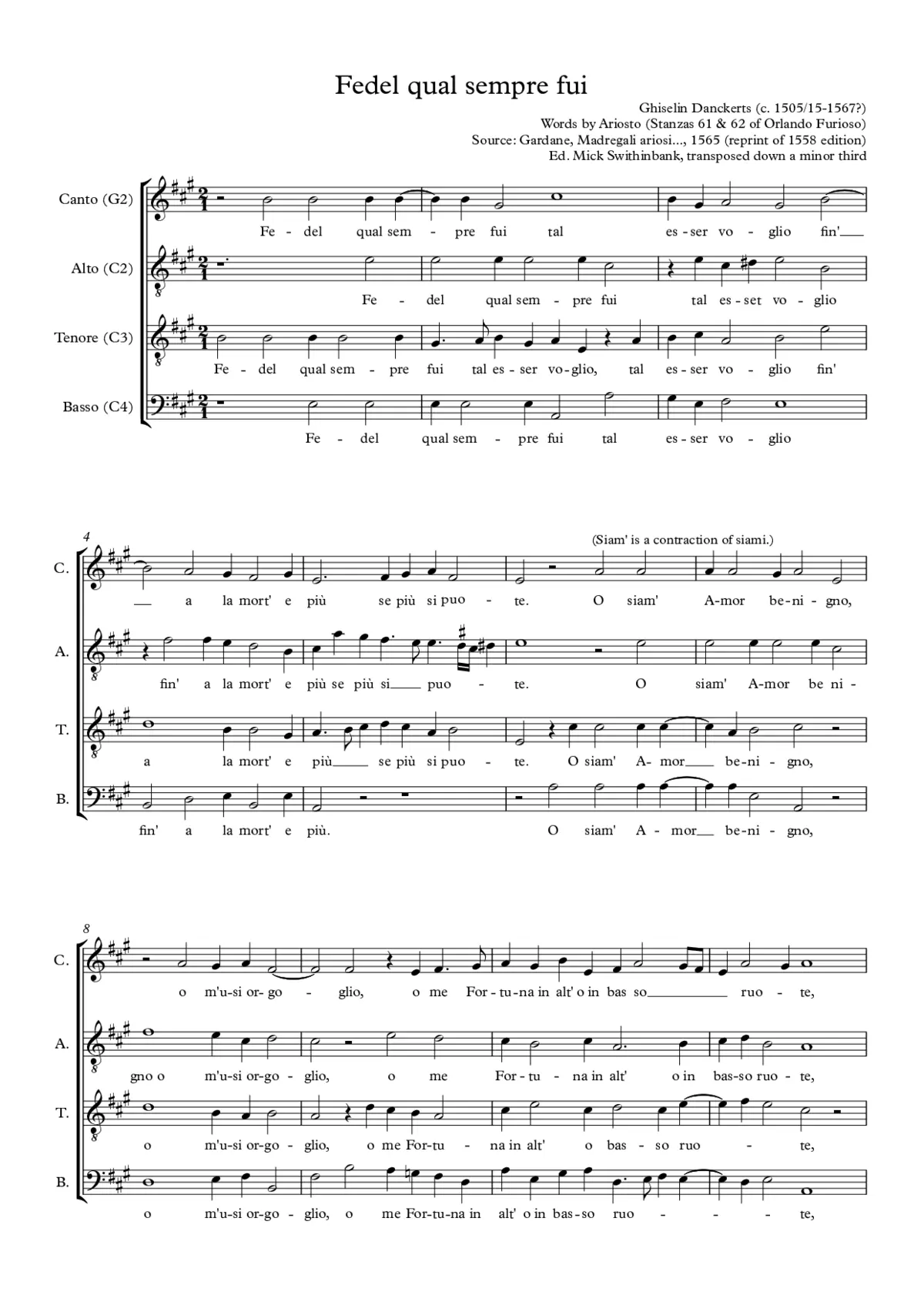 Fedel qual sempre fui - Page 1