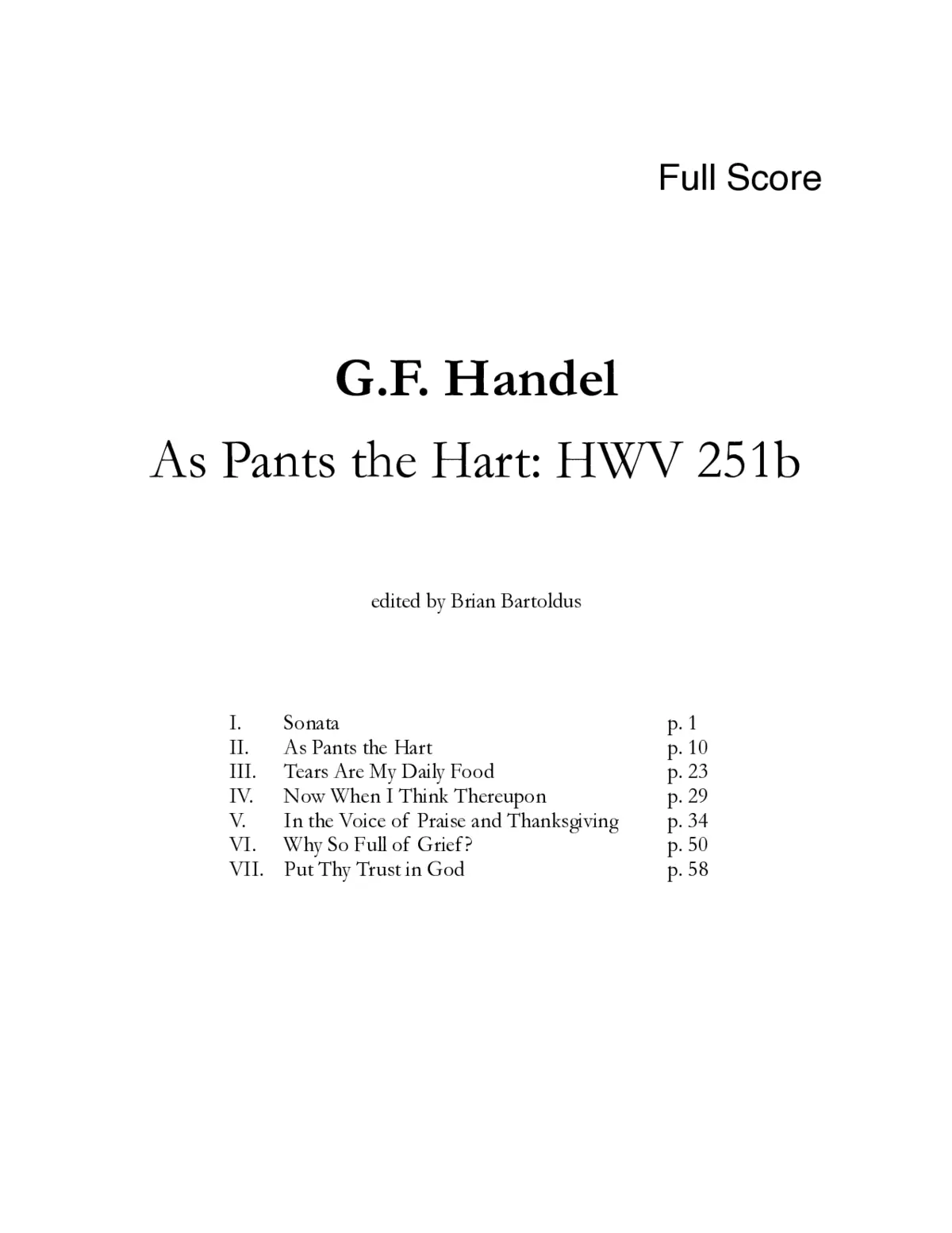 As pants the hart, HWV 251 - Page 1