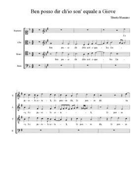 Ben posso dir ch'io son' equale a Giove