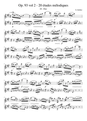 20 Leichte und melodische Lektionen für Flöte Op.93 vol 2 No. 20