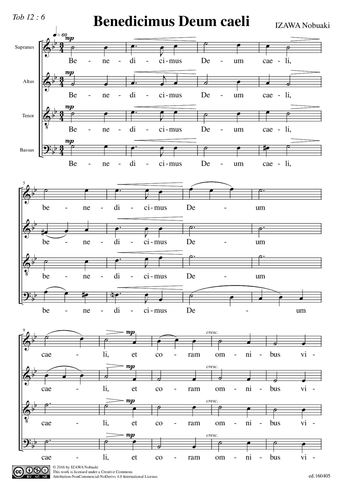 Benedicimus Deum caeli - Page 1