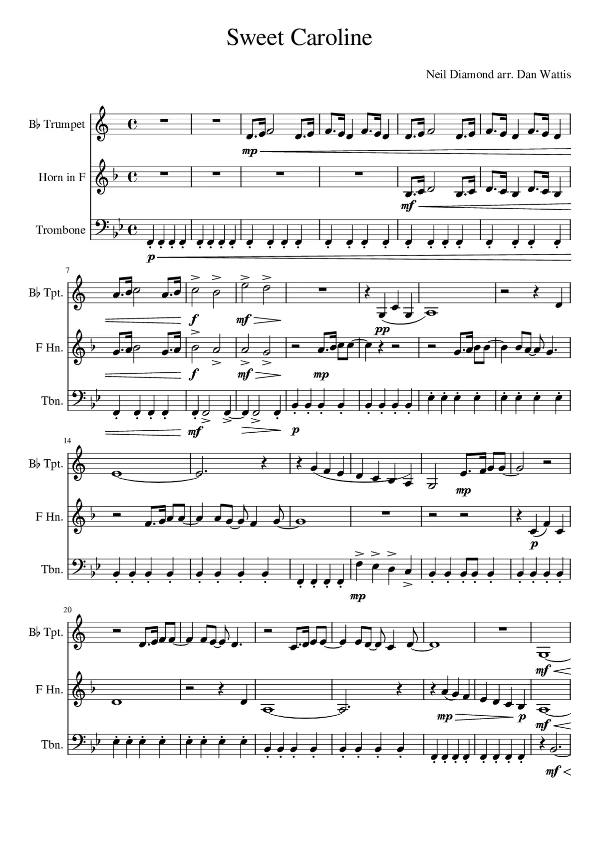 sweet caroline - Page 1