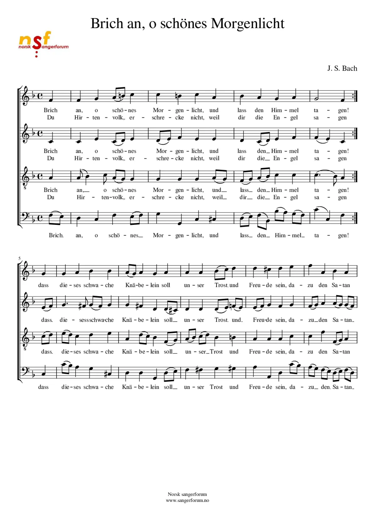 Brich an o schönes Morgenlicht - Page 1