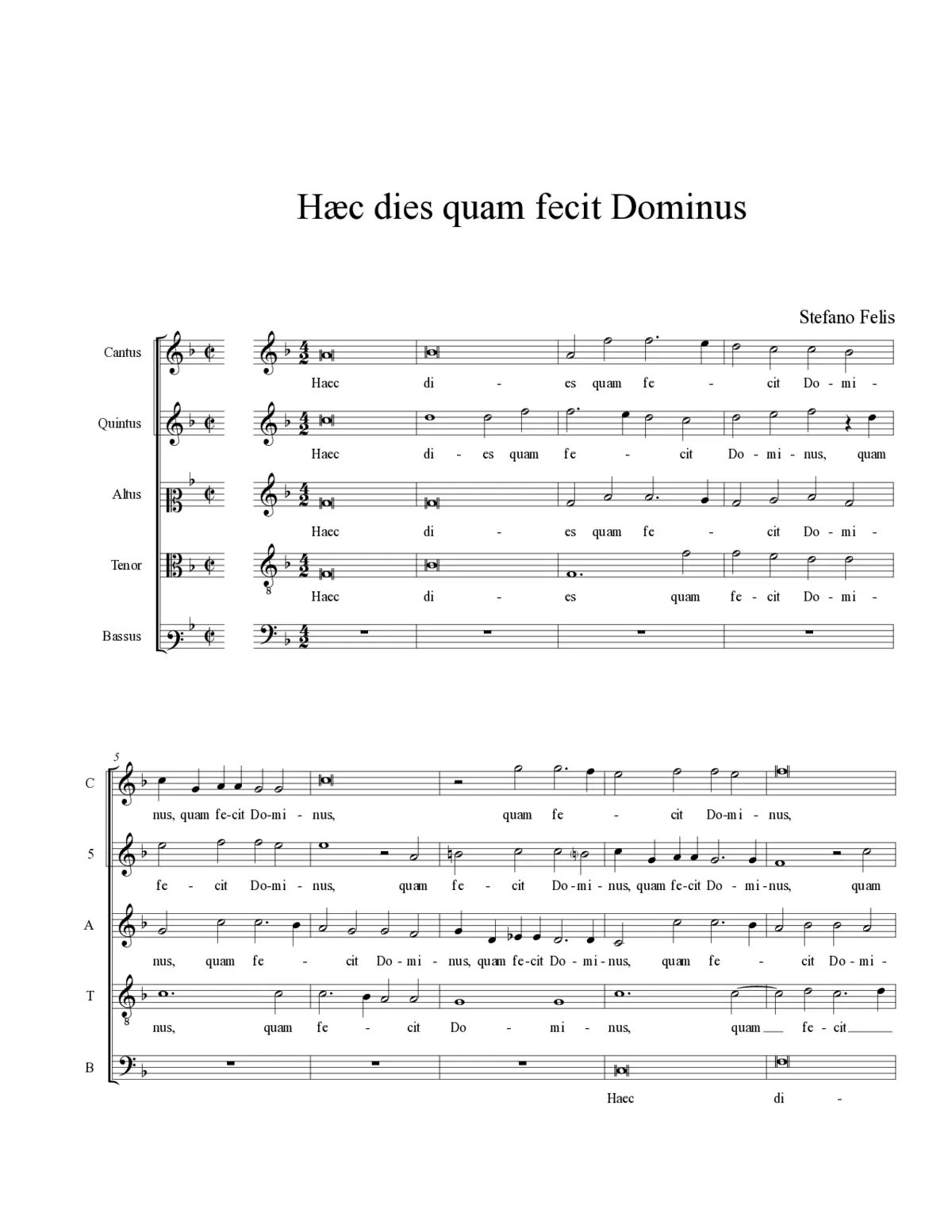 Hæc dies quam fecit Dominus - Page 1