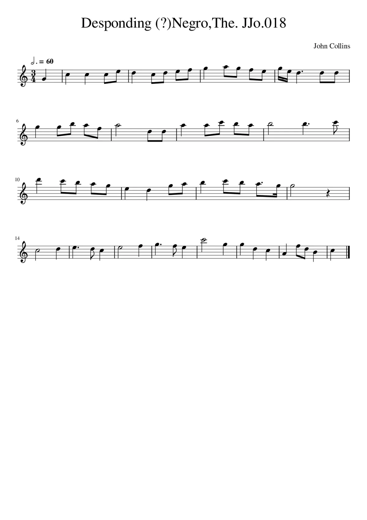 Desponding (?)NegroThe. JJo.018 - Page 1