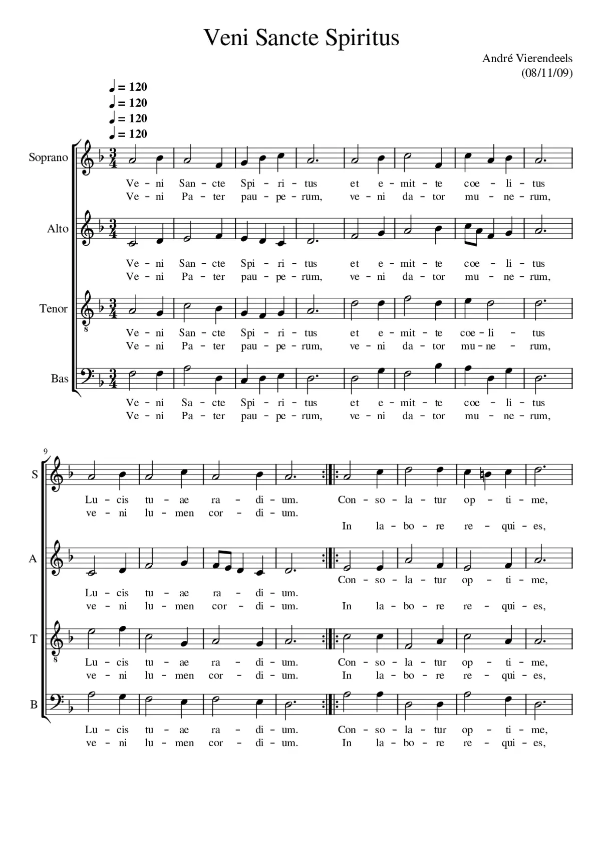 Veni Sancte Spiritus - Page 1