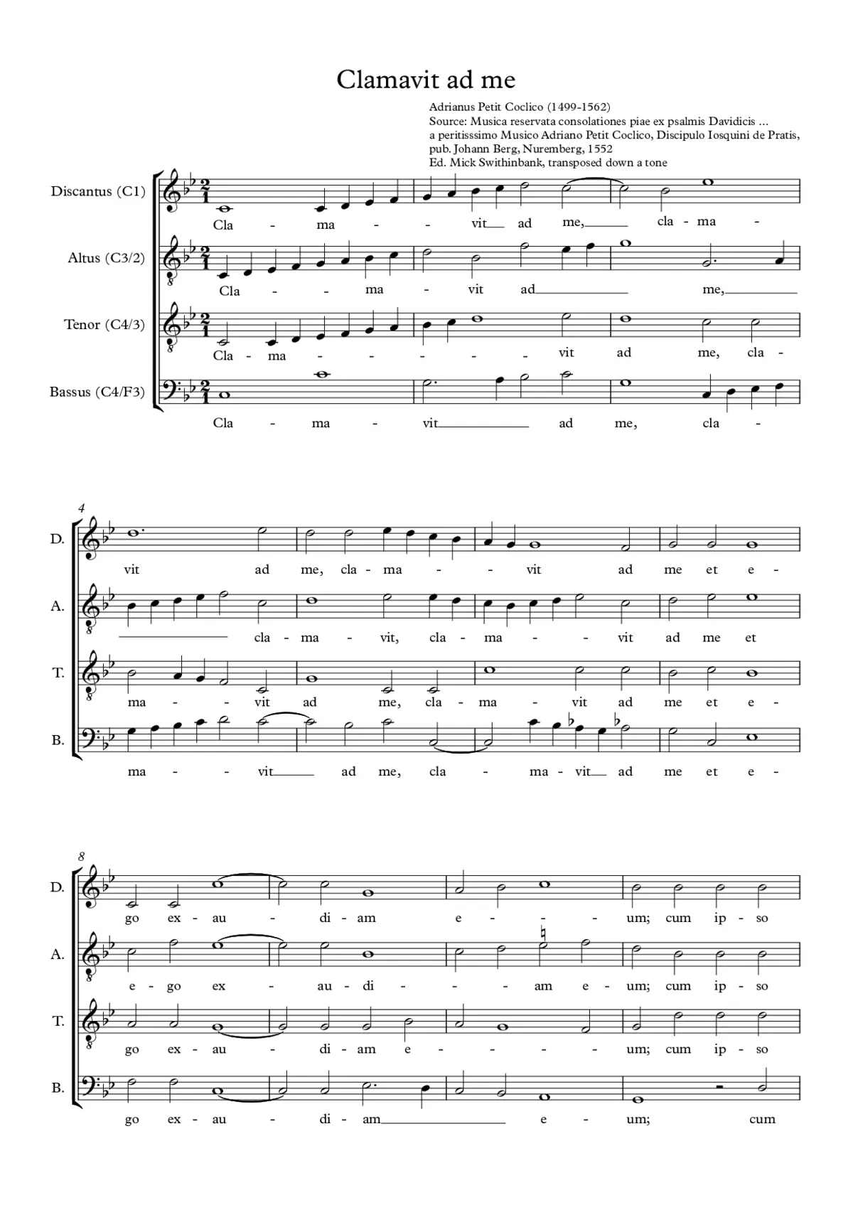 Clamavit ad me - Page 1