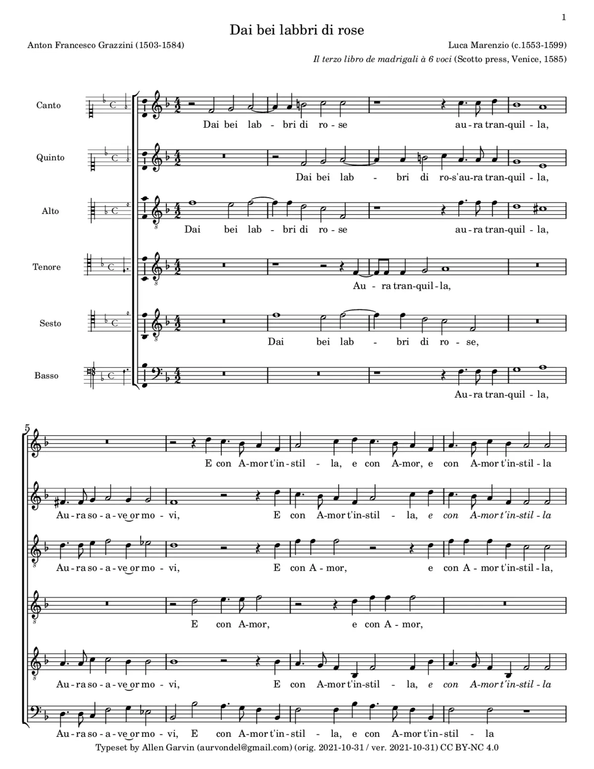 Dai bei labbri di rose - Page 1