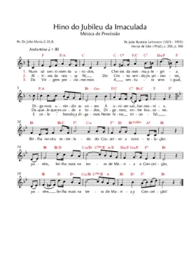 Hino do Jubileu da Imaculada