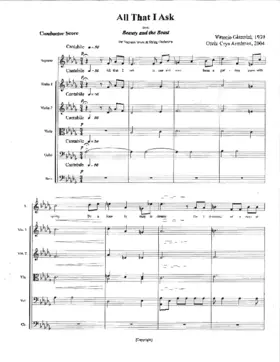 All that I ask (Beauty and the Beast, V. Giannini)