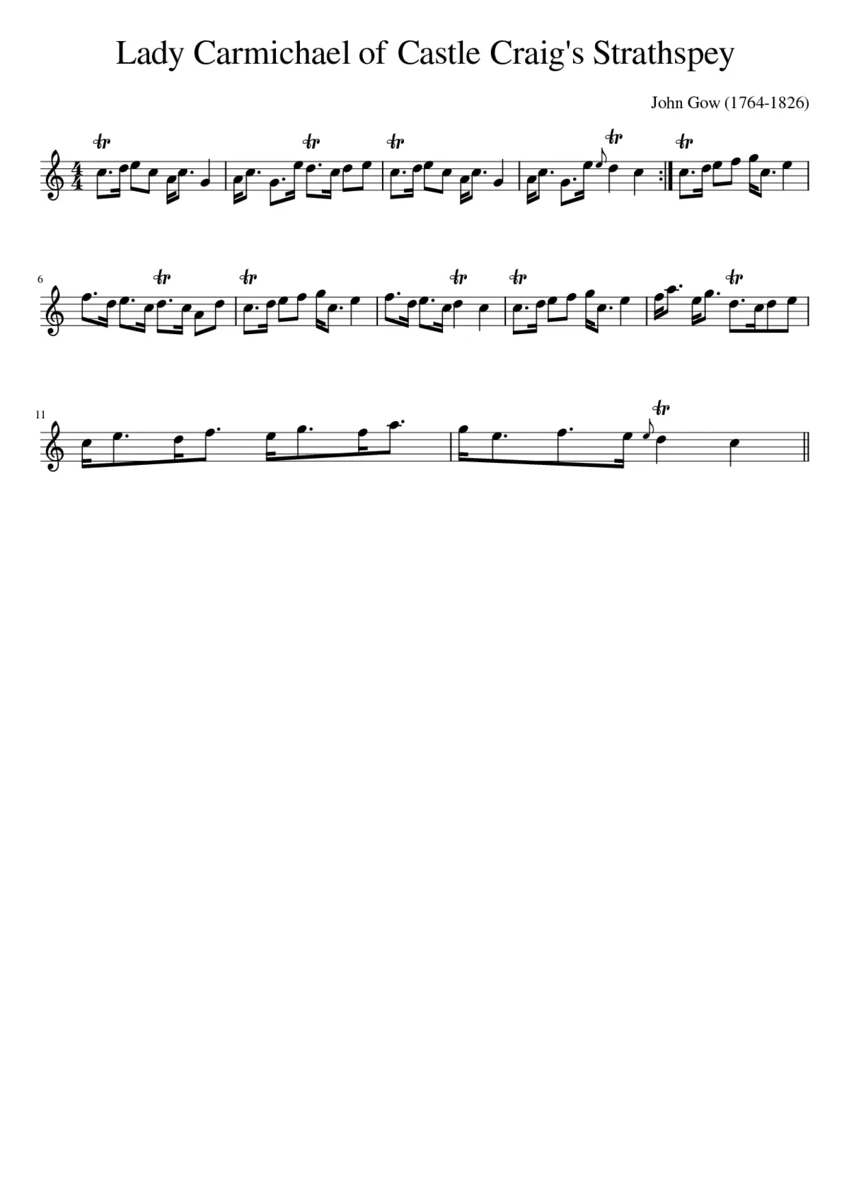 Lady Carmichael of Castle Craig's Strathspey - Page 1