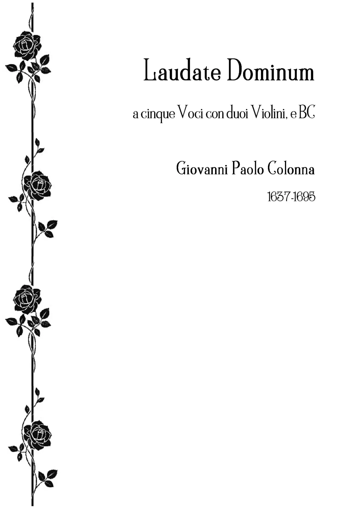 Laudate Dominum a 5 - Page 1