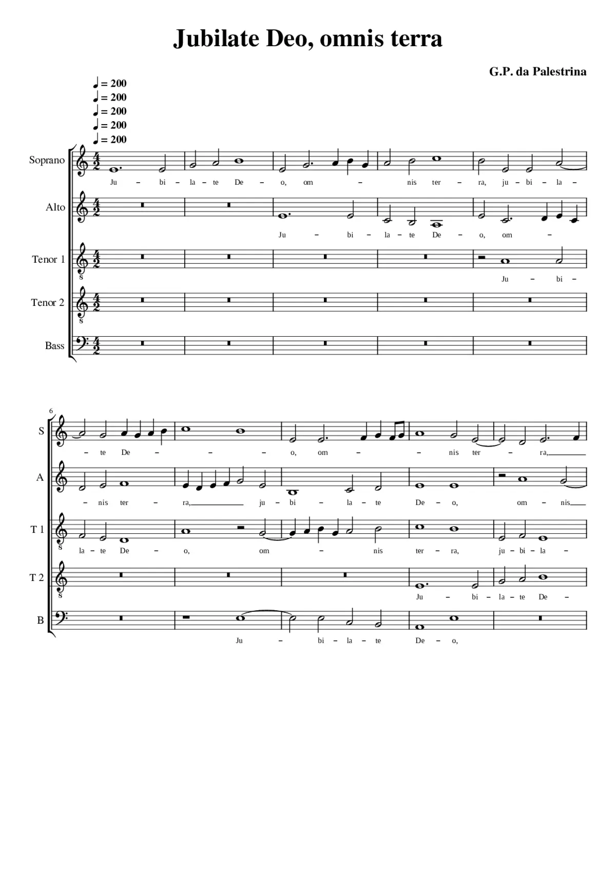 Jubilate Deo - Page 1