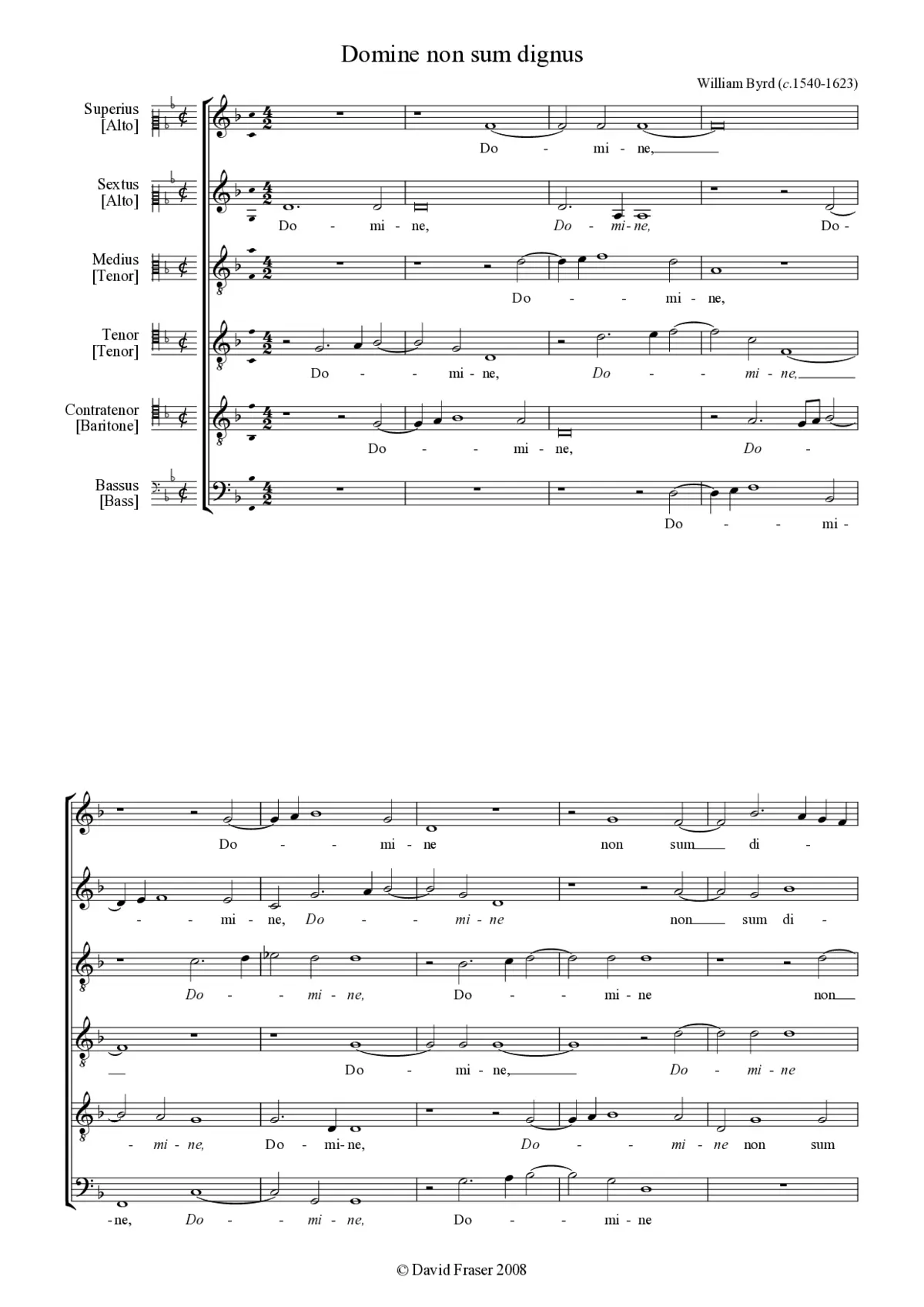 Domine non sum dignus - Page 1