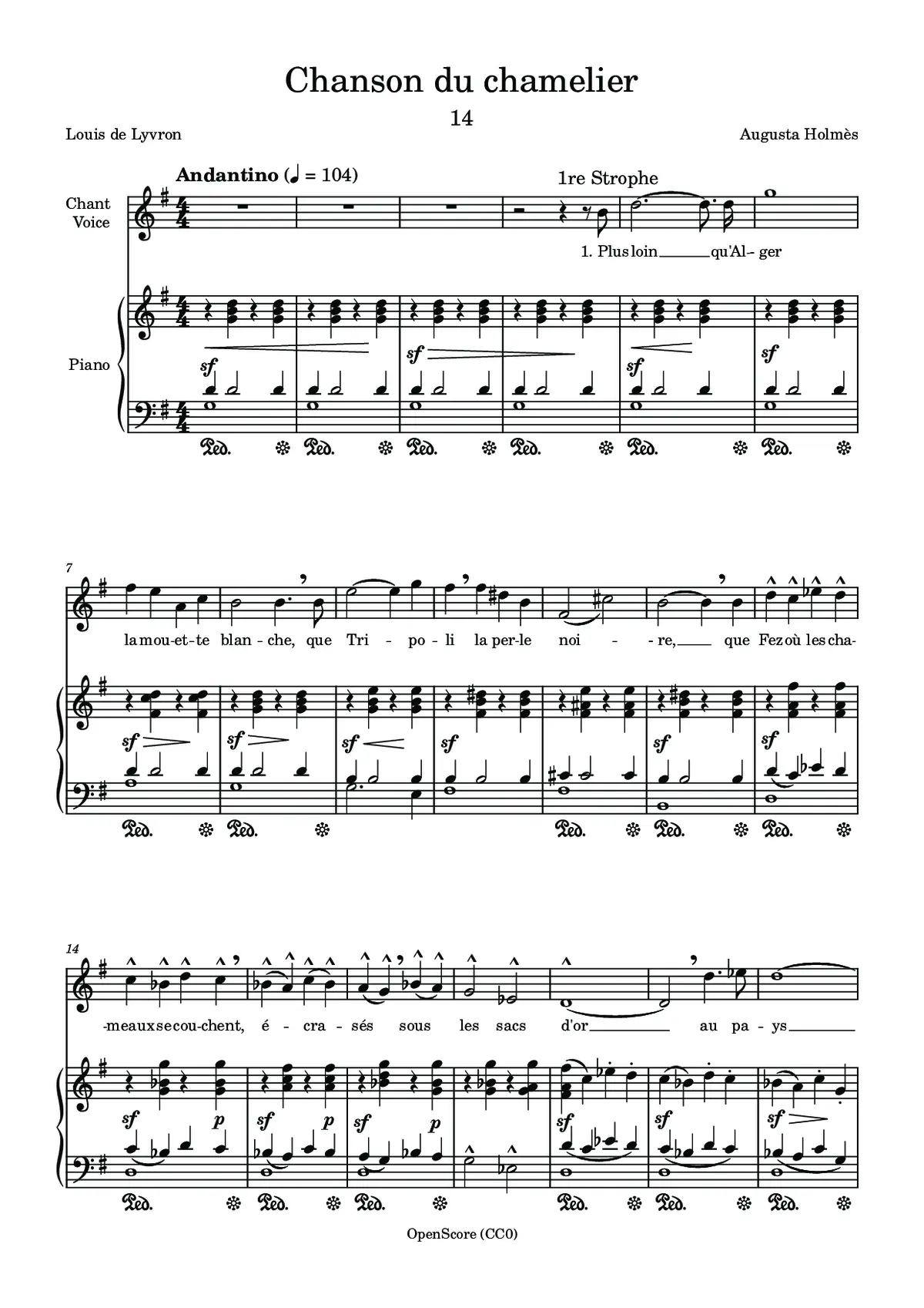 Chanson du chamelier - Page 1