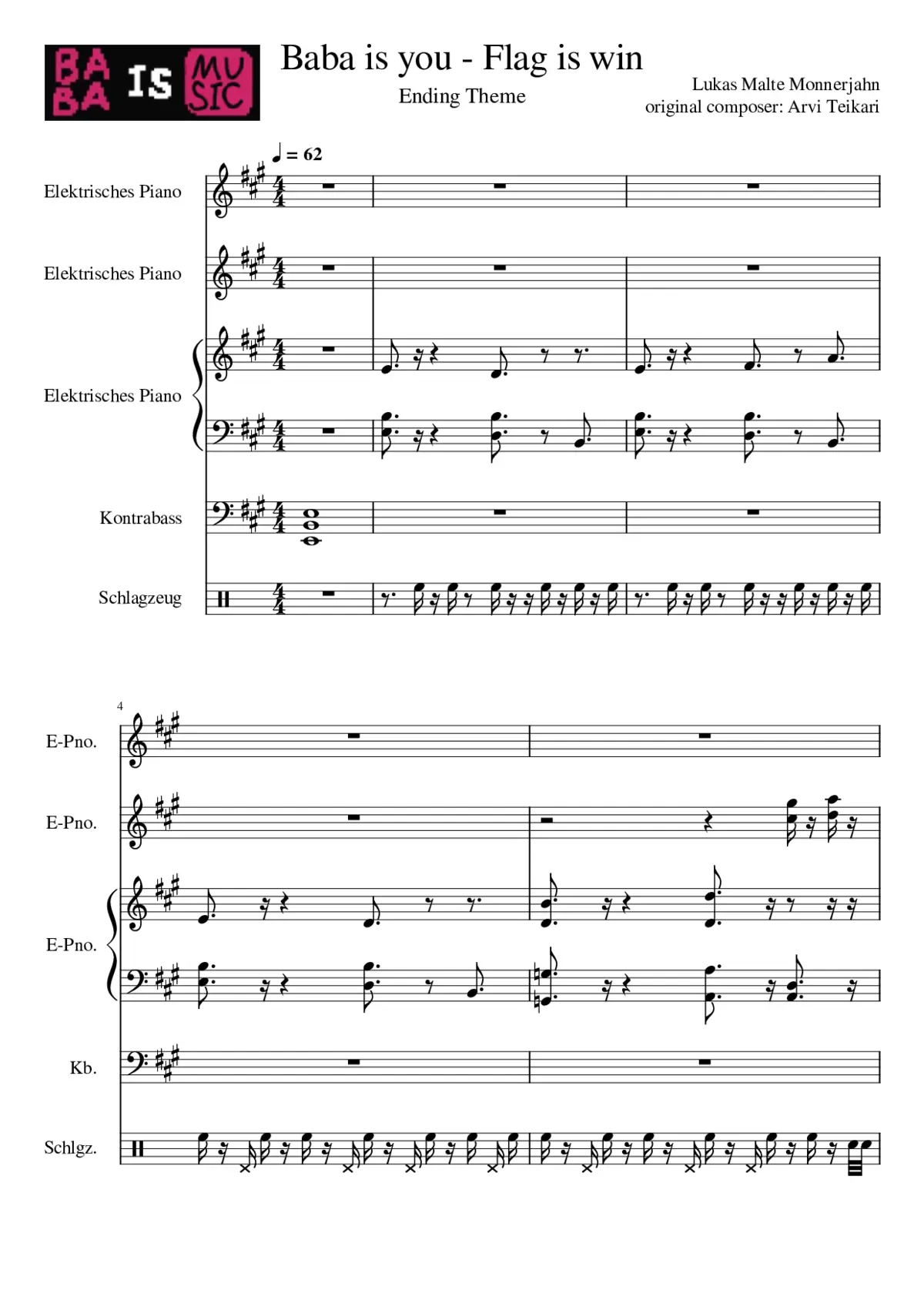 Baba Is You OST - Flag Is Win - Ending theme - Page 1