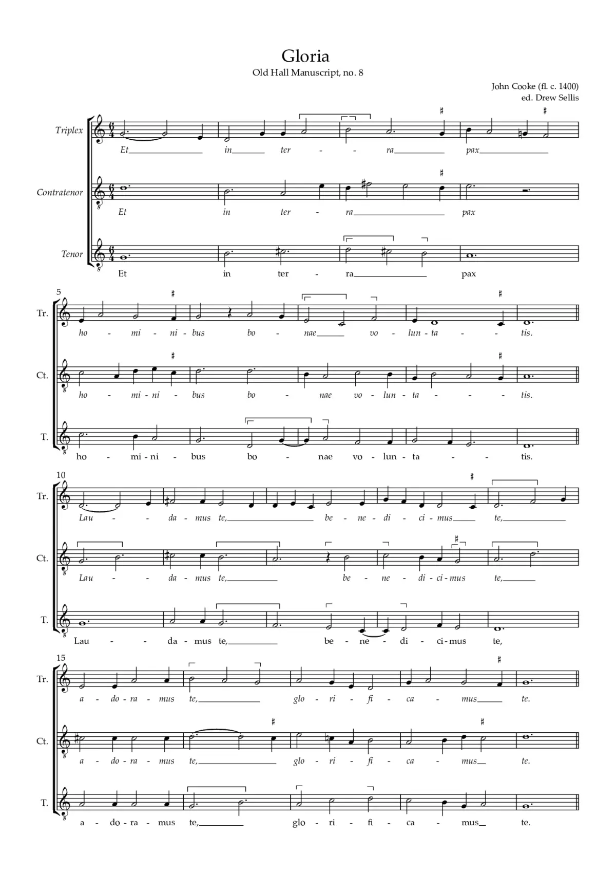 Gloria, Old Hall 7 - Page 1