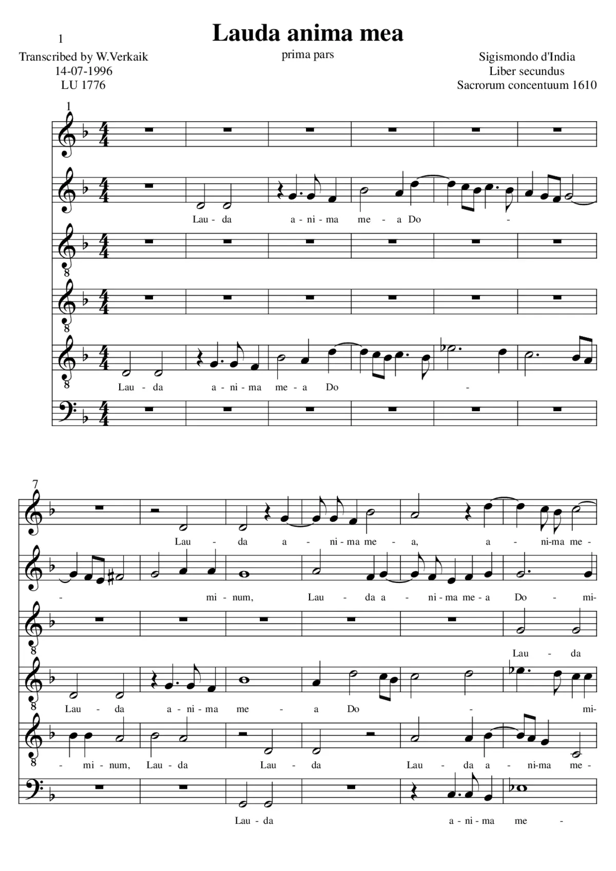 Lauda anima mea - Page 1