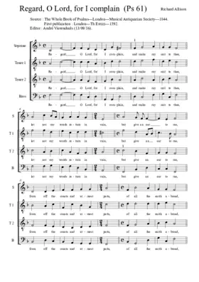 Regard, o Lord, for I complain