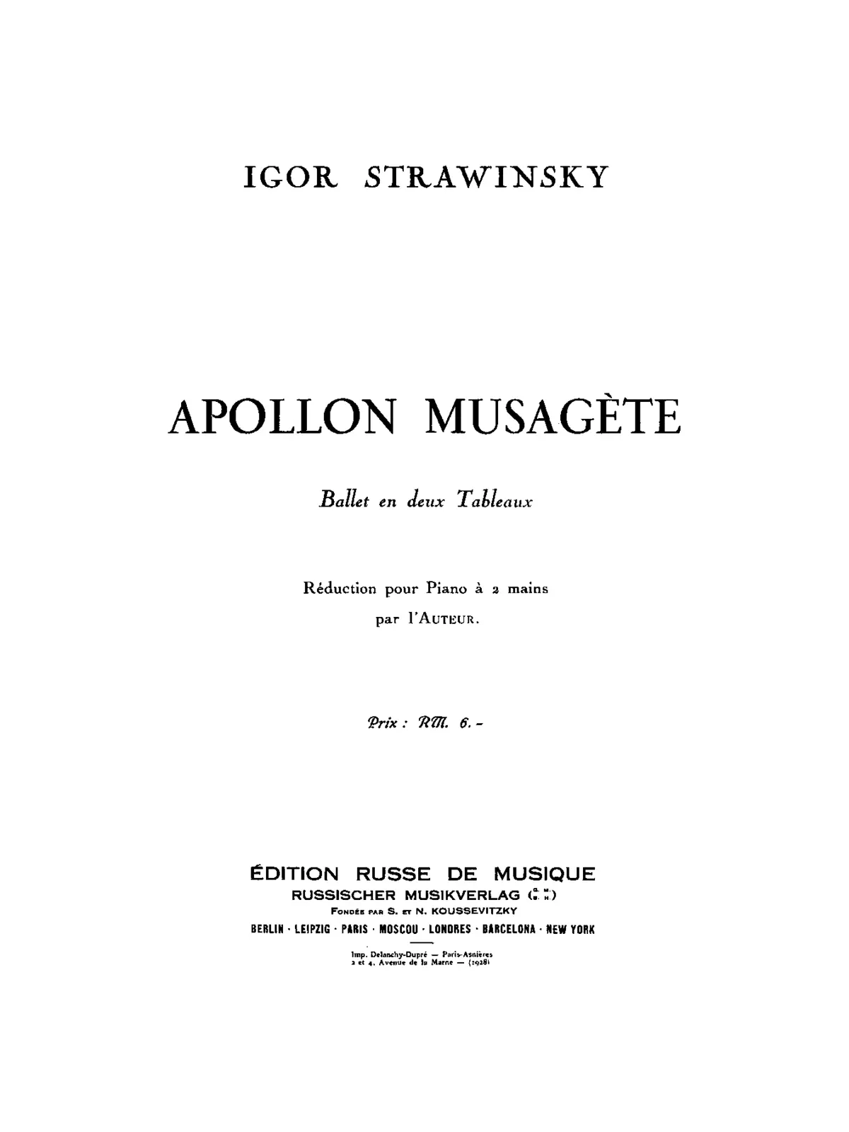 Apollon musagète - Page 1