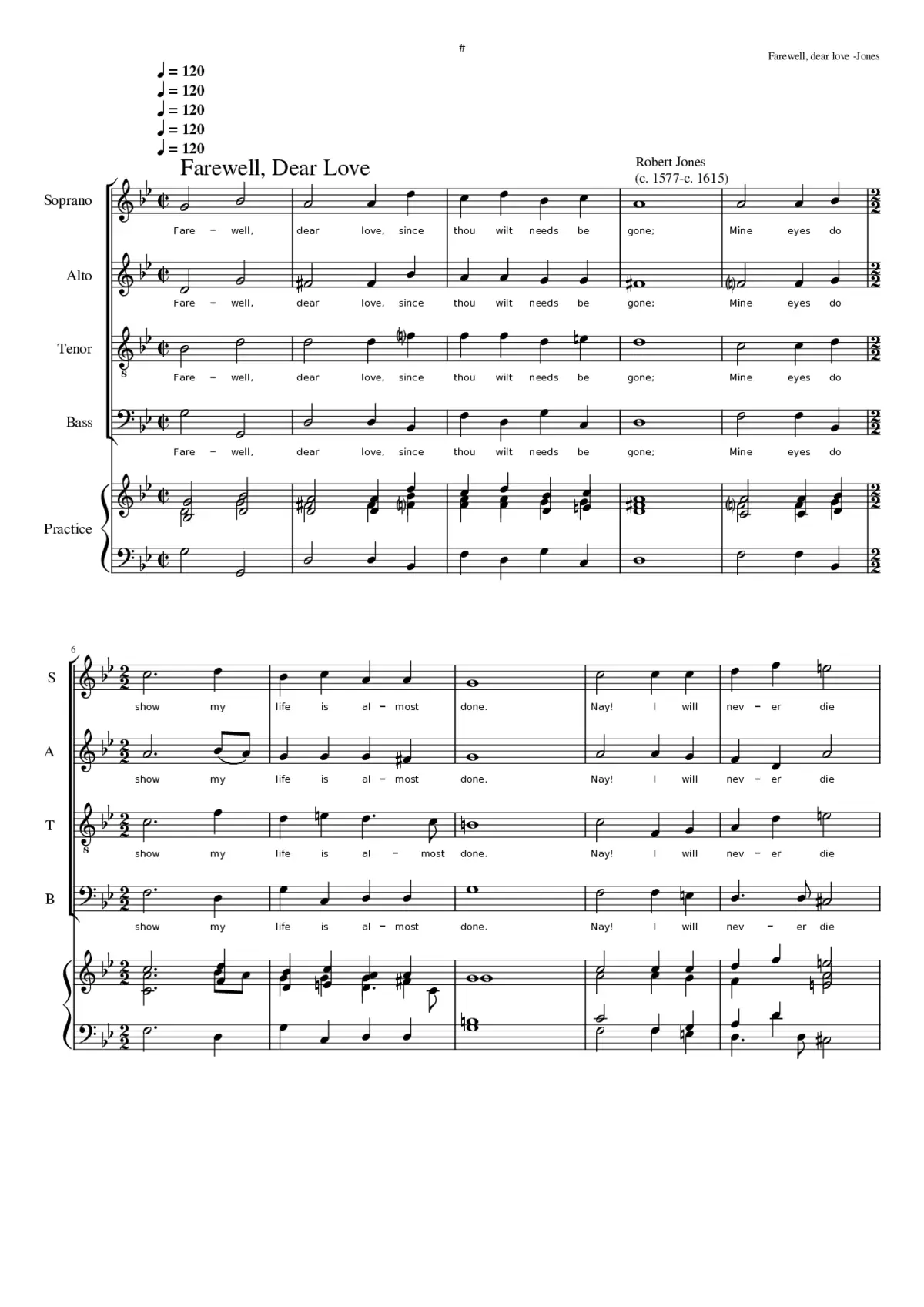 Farewell dear love (Farewell deere love) - Page 1