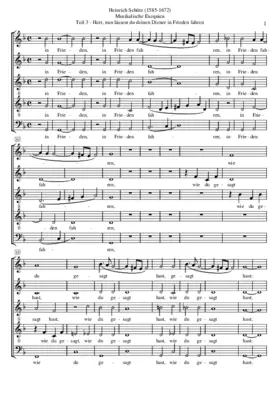 Musikalische Exequien: Part III - Herr, nun lässest du deinen Diener in Frieden fahren