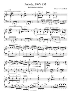 Sechs kleine Präludien BWV 933-938