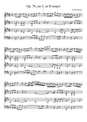 Quartet 64 in D Major Op. 76 No. 5 (1st mvmt)