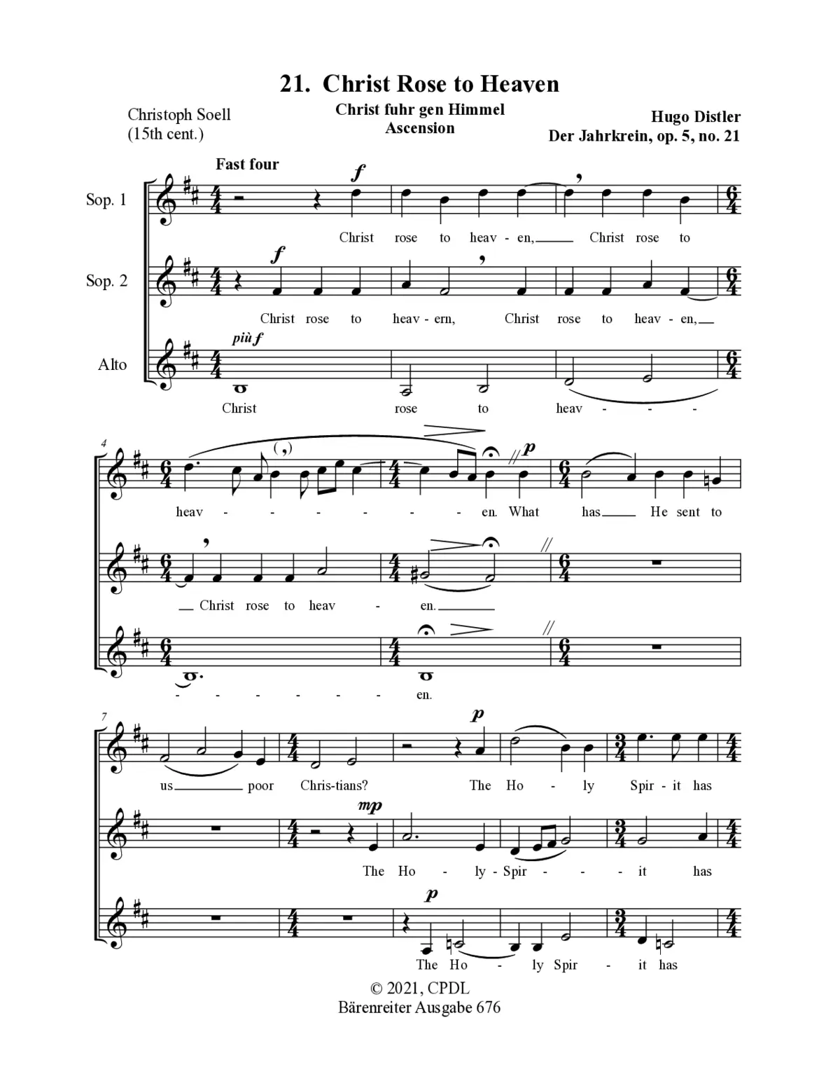 Christ fuhr gen Himmel - Page 1