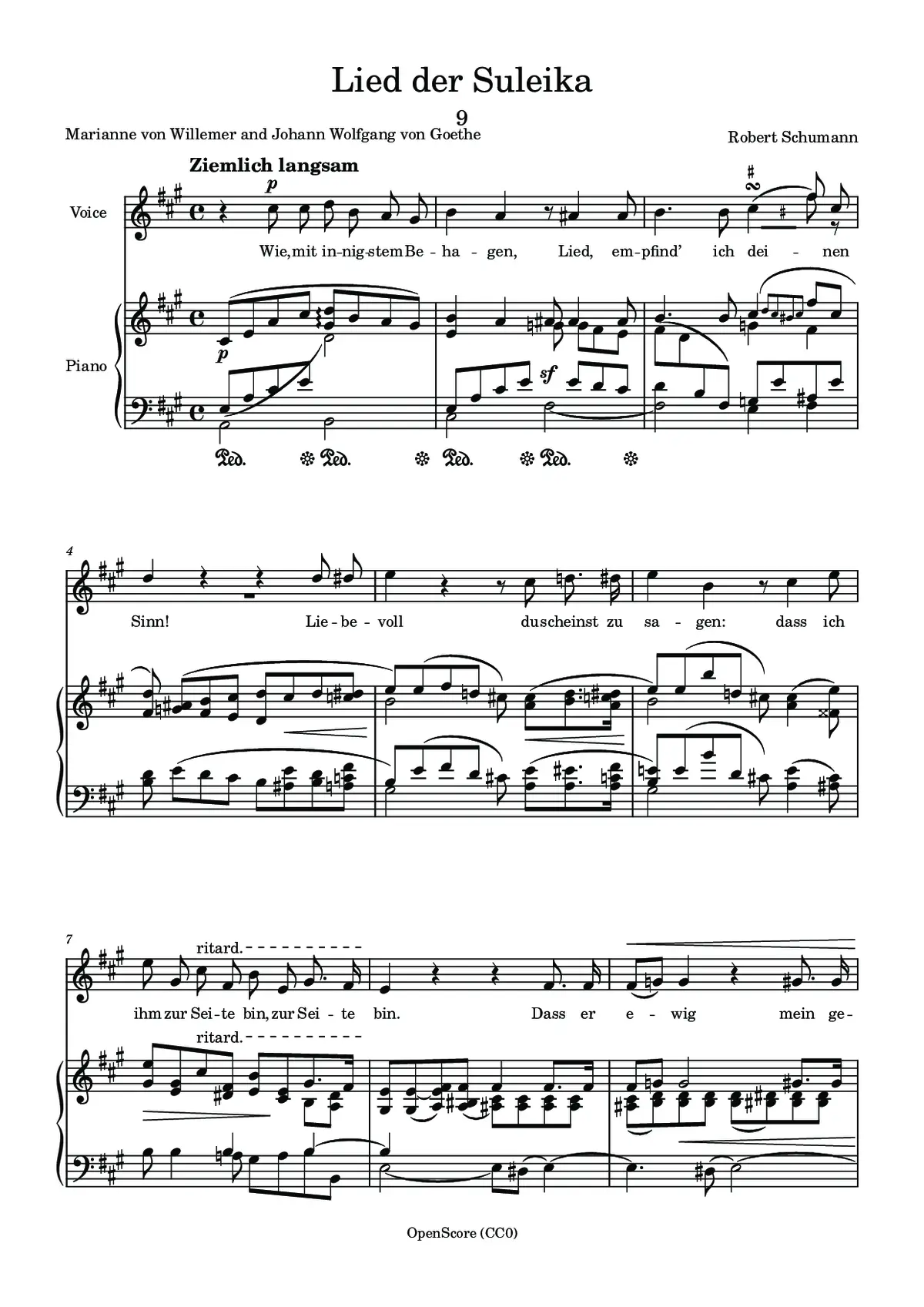 Lied der Suleika - Page 1