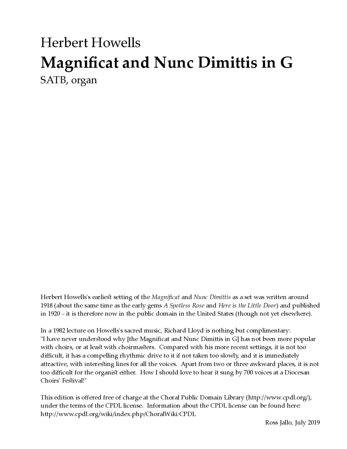 Magnificat and Nunc Dimittis in G - Page 1