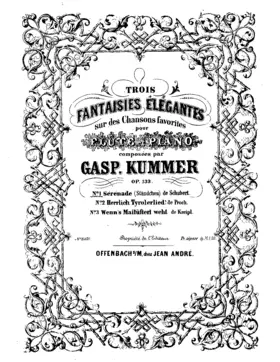 3 Fantaisies élégantes sur des chansons favorites, Op.133