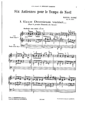 6 Antiennes pour le Temps de Noël