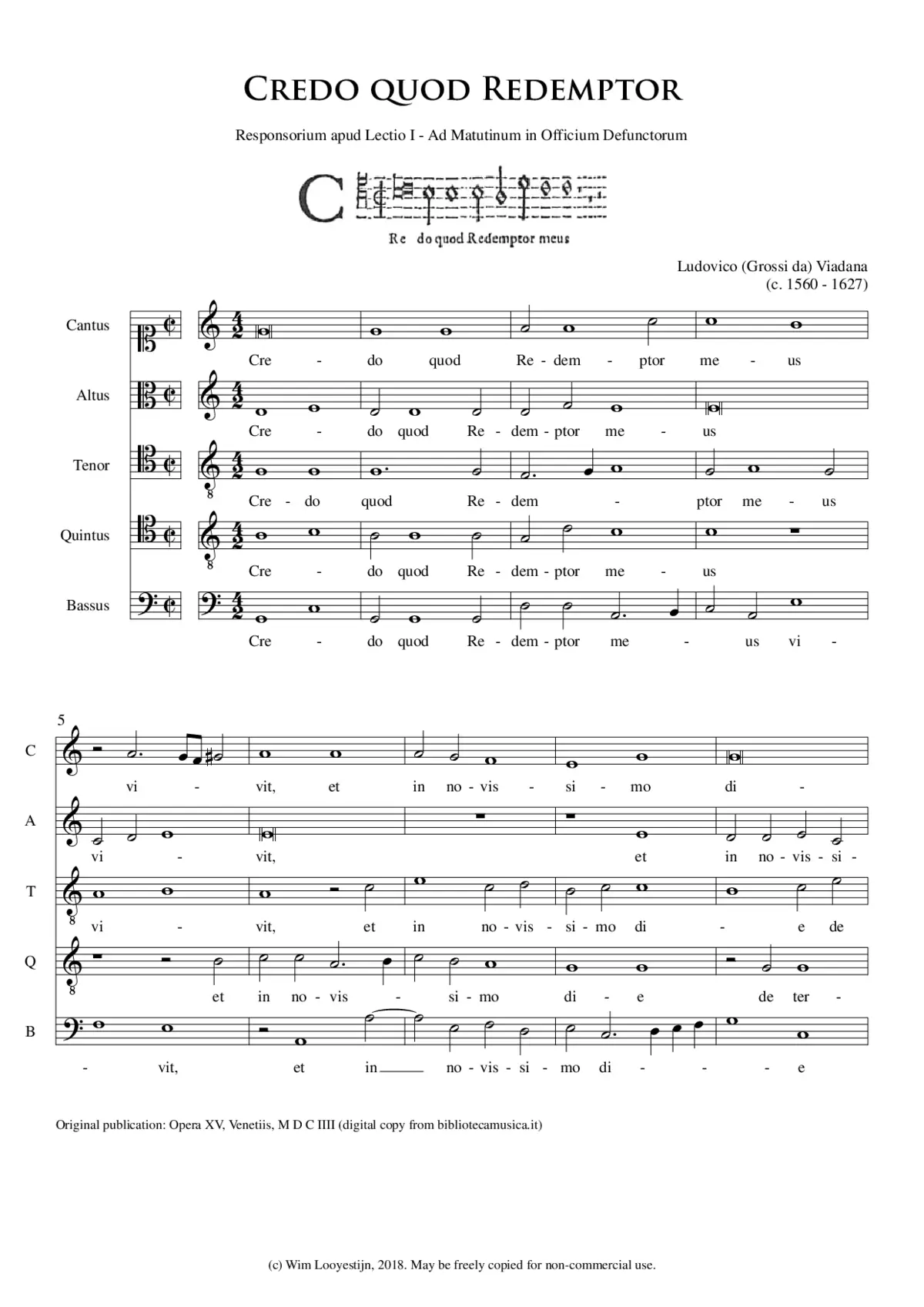 Credo quod Redemptor - Page 1