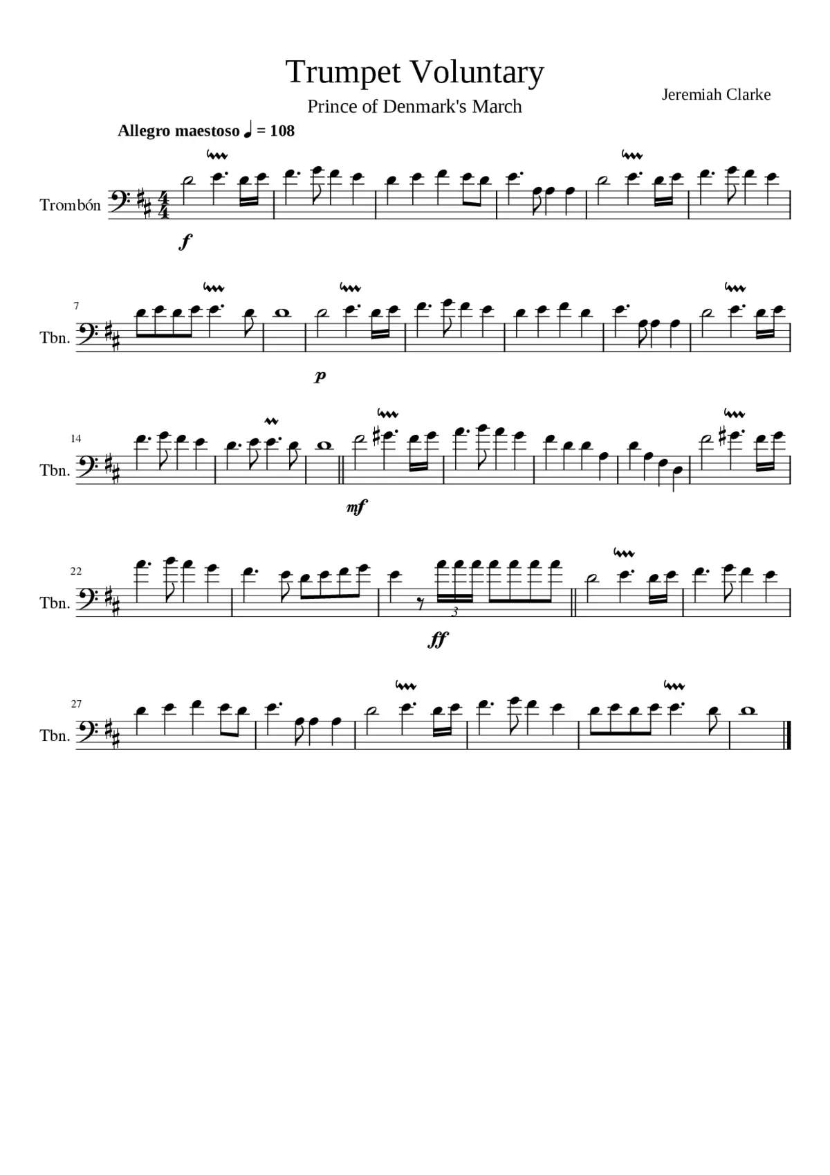 trumpet voluntary - Page 1