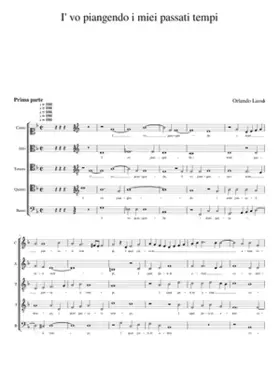 I vo piangendo i miei passati tempi