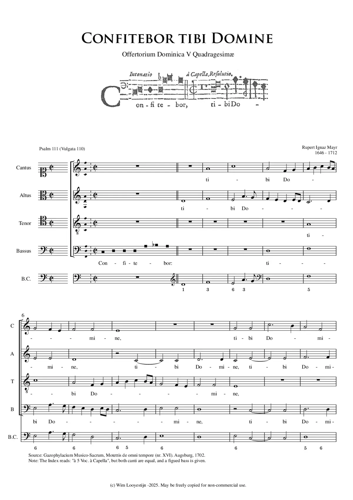 Confitebor tibi Domine - Page 1