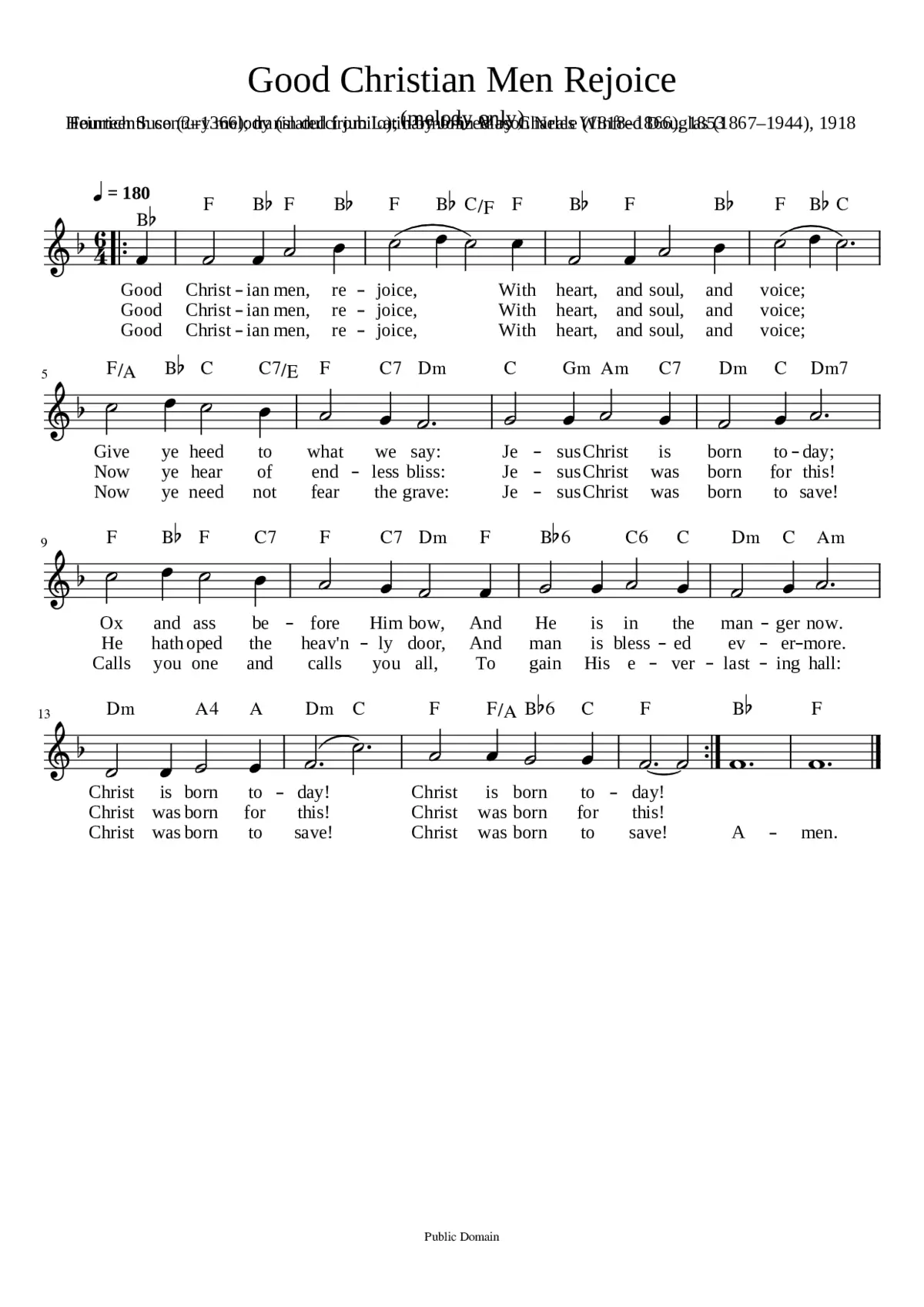 Good Christian men rejoice - Page 1