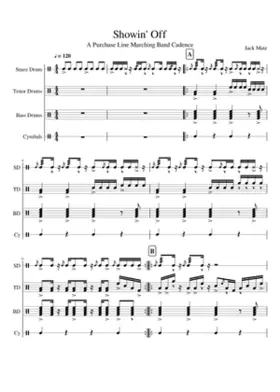 Showin' Off Drum Cadence