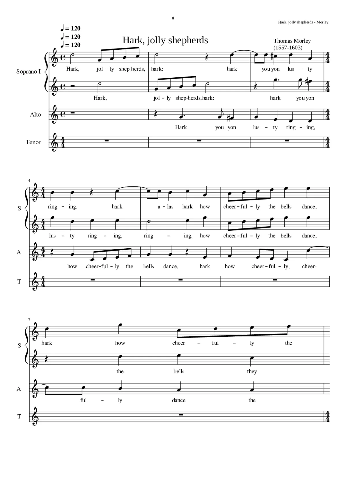 Hark jolly shepherds - Page 1