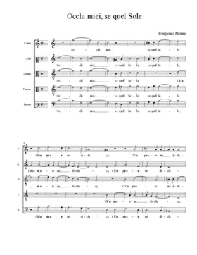 Occhi miei, se quel Sole