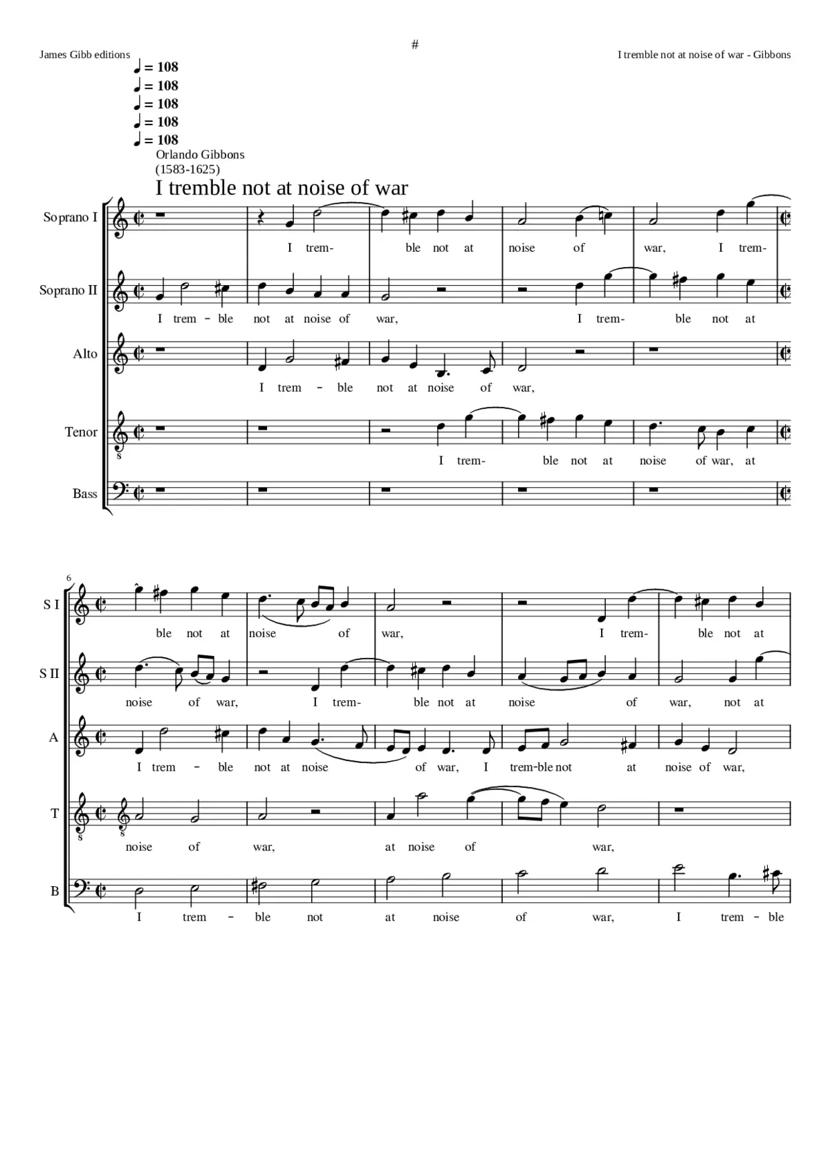 I tremble not at noise of war - Page 1