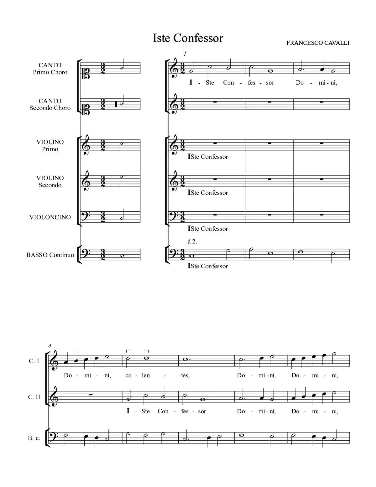 Iste confessor - Page 1