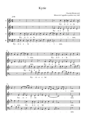 Messa da Capella a quattro voci (1641)