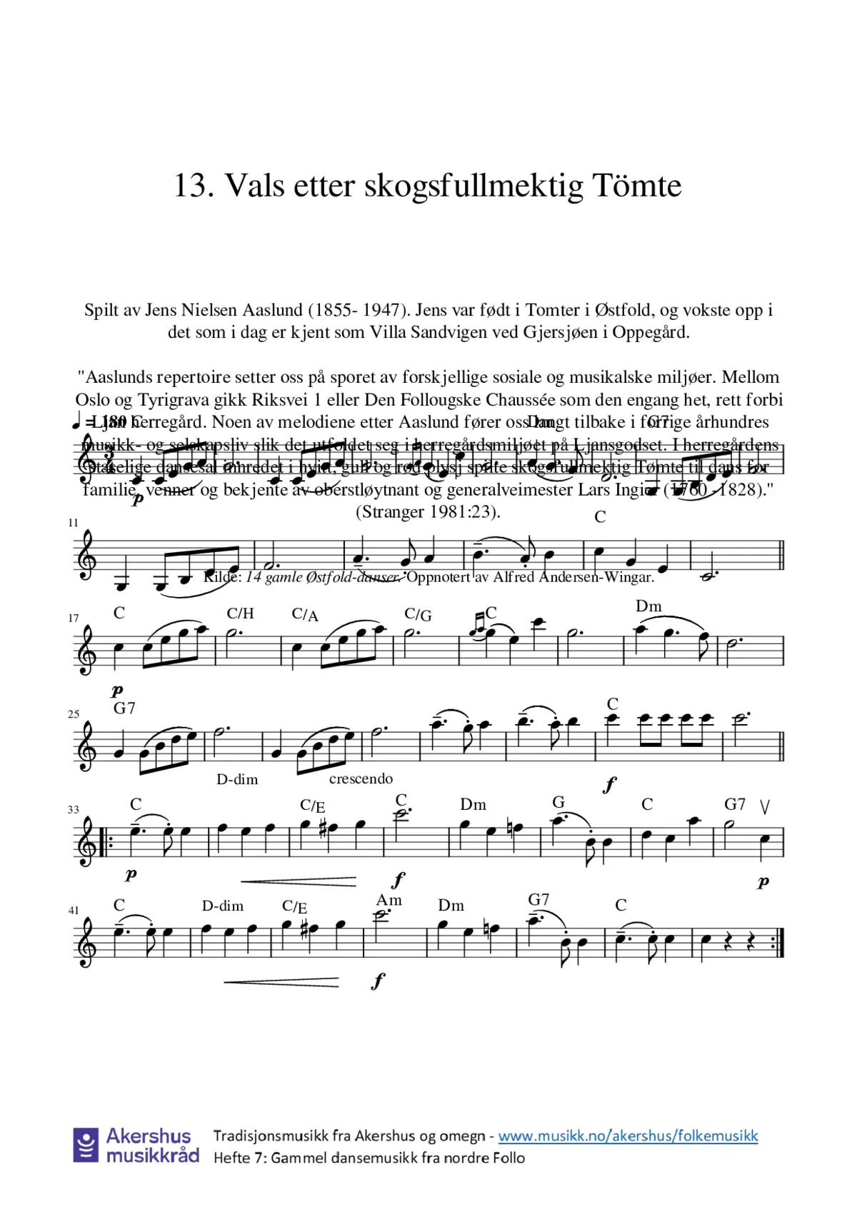 13. Vals etter forstmester Tømte - Page 1