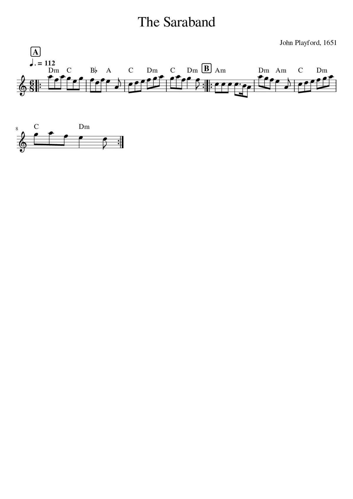 The Saraband - Page 1