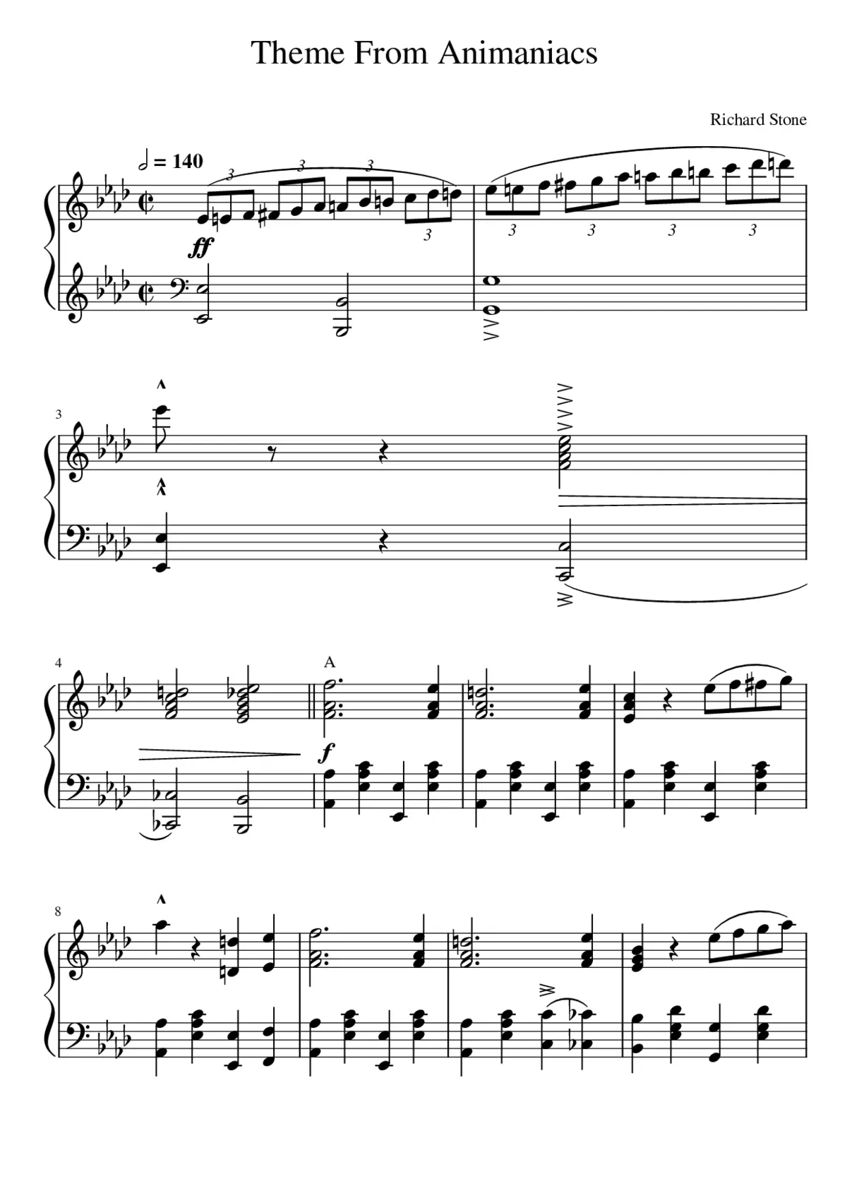 Theme from Animaniacs - Page 1
