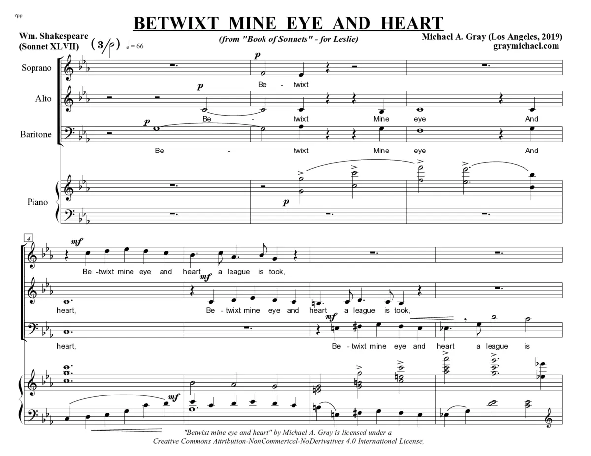 Betwixt mine eye and heart - Page 1