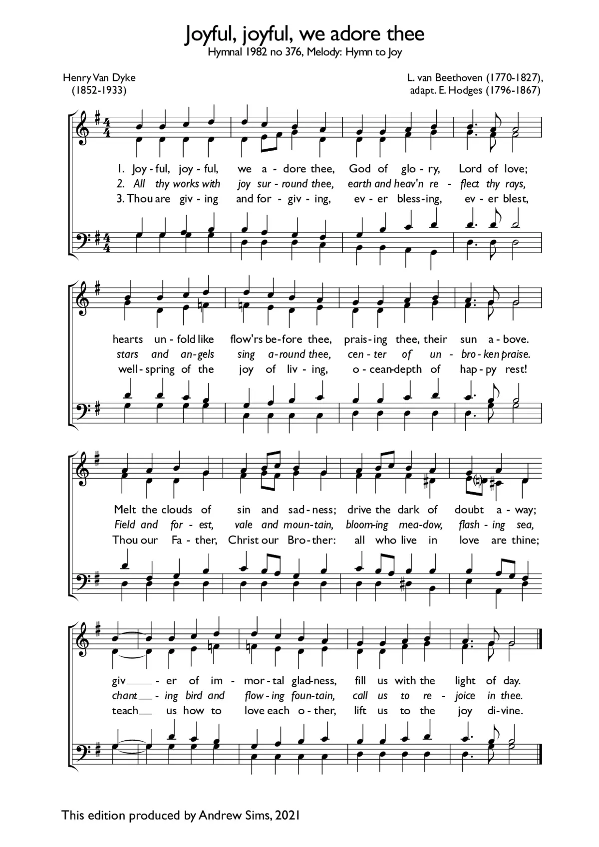 Joyful, joyful we adore thee - Page 1