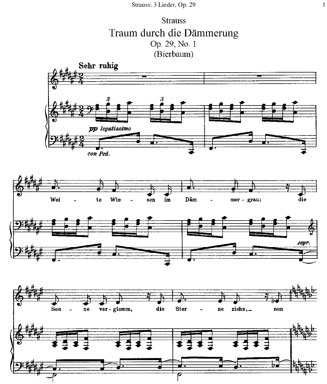 3 Lieder nach Gedichten von Otto Julius Bierbaum - Page 1